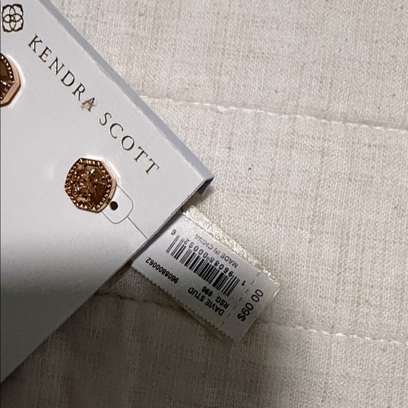 Kendra Scott Gold Hexagon Stud Earrings - Picture 2 of 2